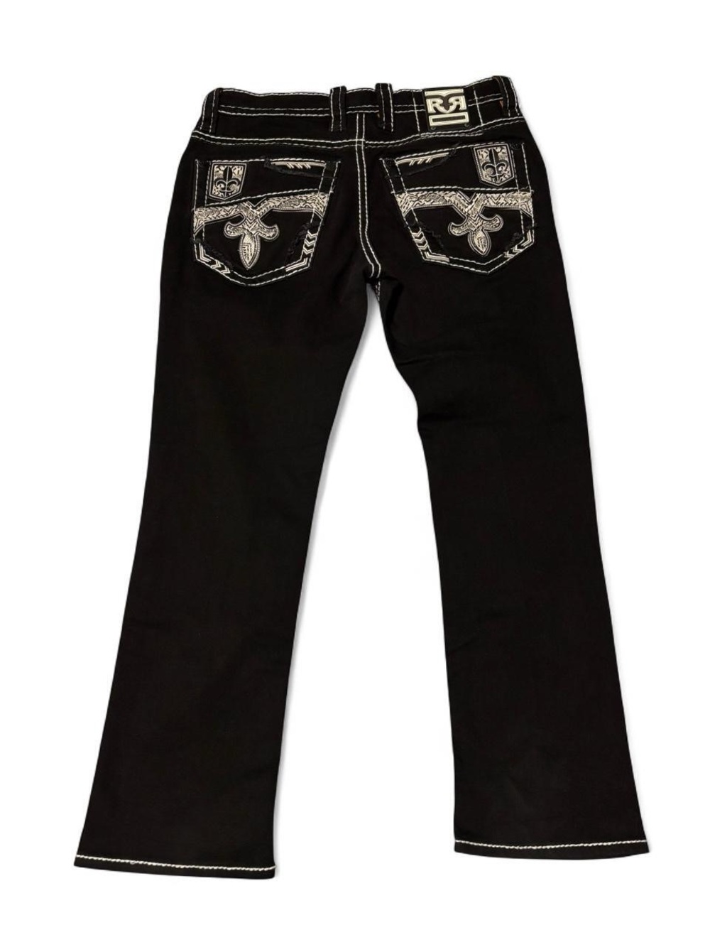 Rock Revival Black Jeans with white contrast stitching